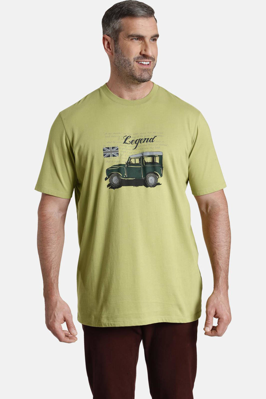 Charles Colby T-shirt EARL TRAVIS Plus Size groen