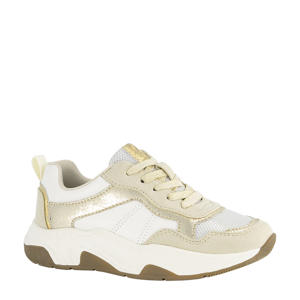   chunky sneakers goud/wit