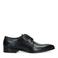 Manfield leren veterschoenen zwart