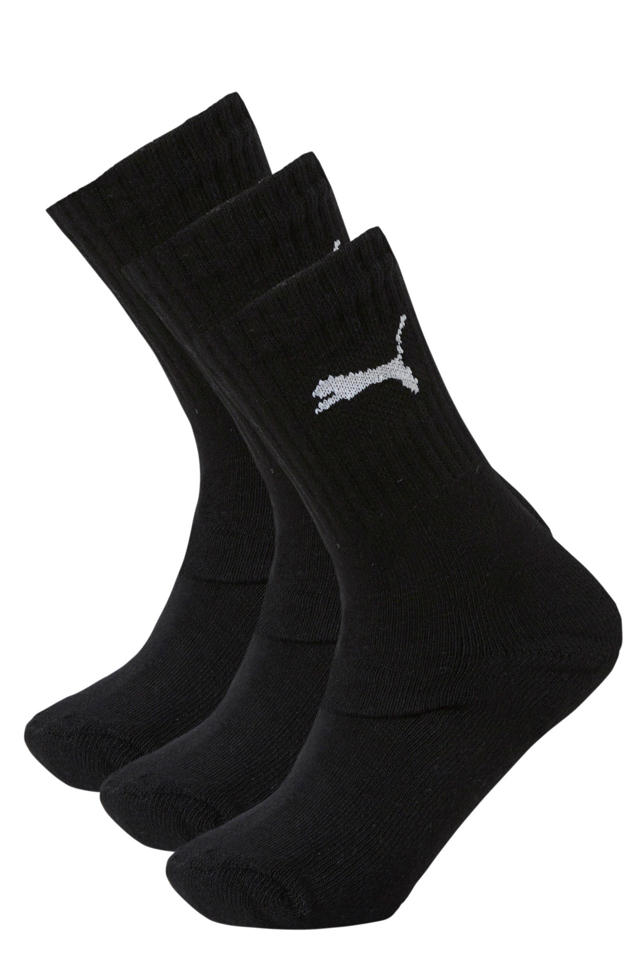 wapen hengel stijl Puma sokken - set van 3 zwart | wehkamp