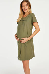 Hunkemöller zwangerschapsnachthemd met printopdruk groen, Groen