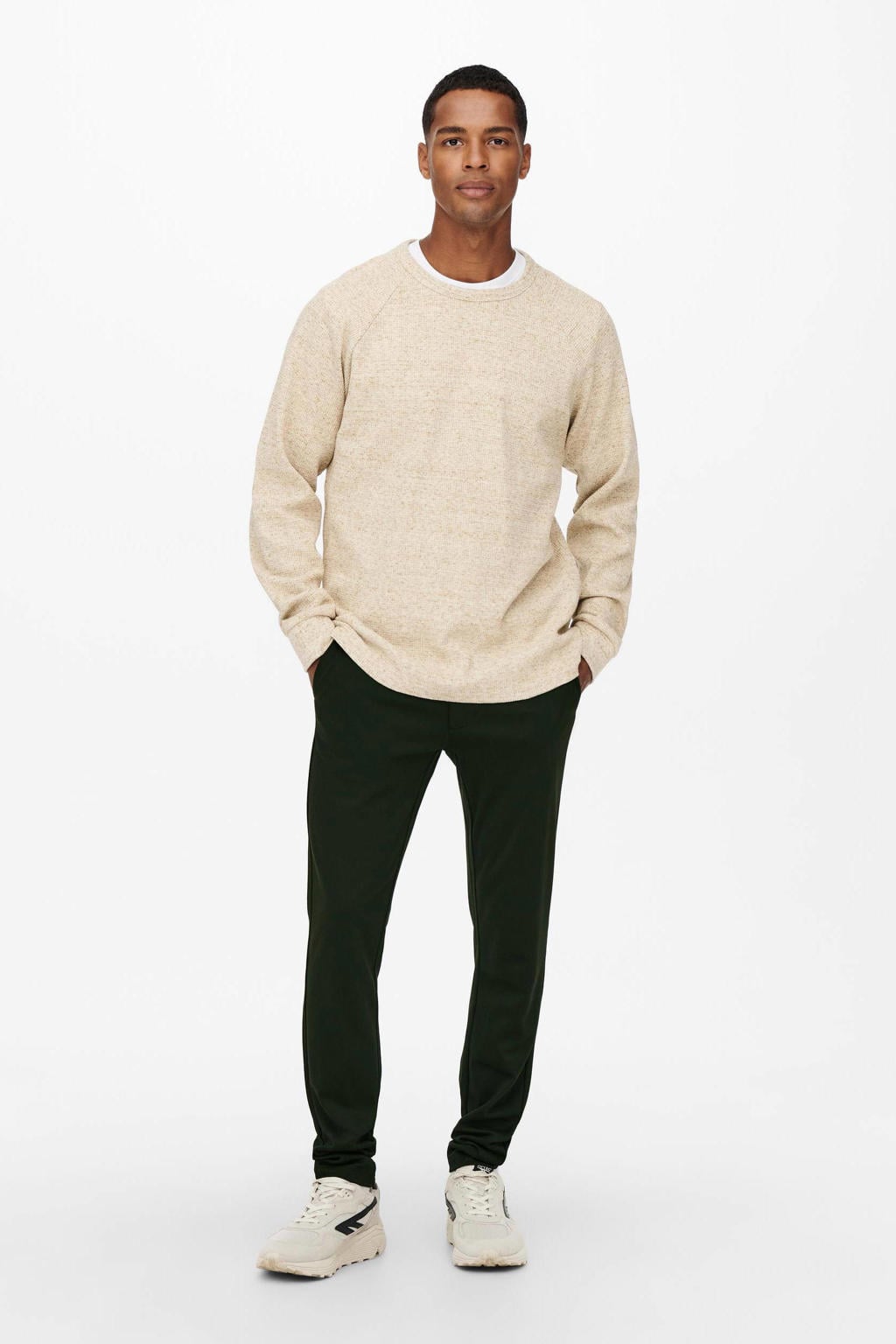 ONLY & SONS slim fit chino ONSMARK donkergroen