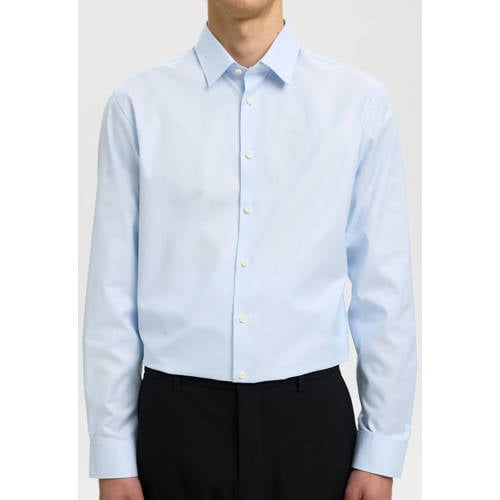 SELECTED HOMME slim fit overhemd SLHETHAN lichtblauw afbeelding