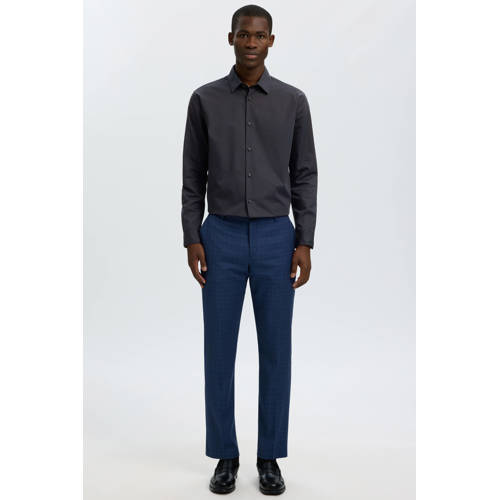 SELECTED HOMME slim fit overhemd SLHETHAN zwart afbeelding