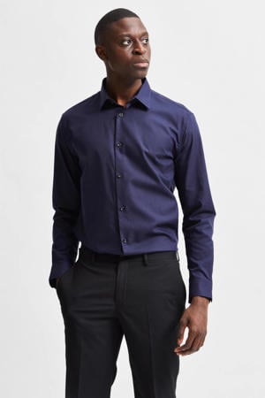 slim fit overhemd SLHETHAN peacoat