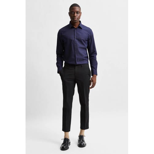 SELECTED HOMME slim fit overhemd SLHETHAN peacoat afbeelding