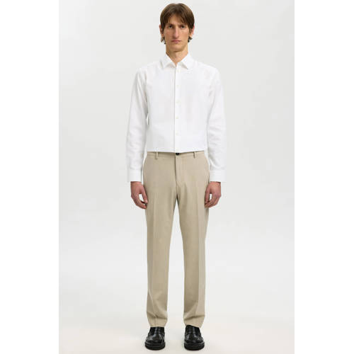SELECTED HOMME slim fit overhemd SLHETHAN wit afbeelding