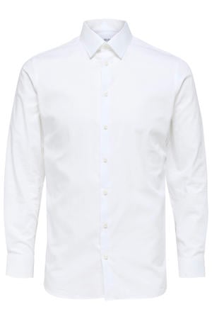 slim fit overhemd SLHETHAN wit