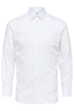 slim fit overhemd SLHETHAN wit