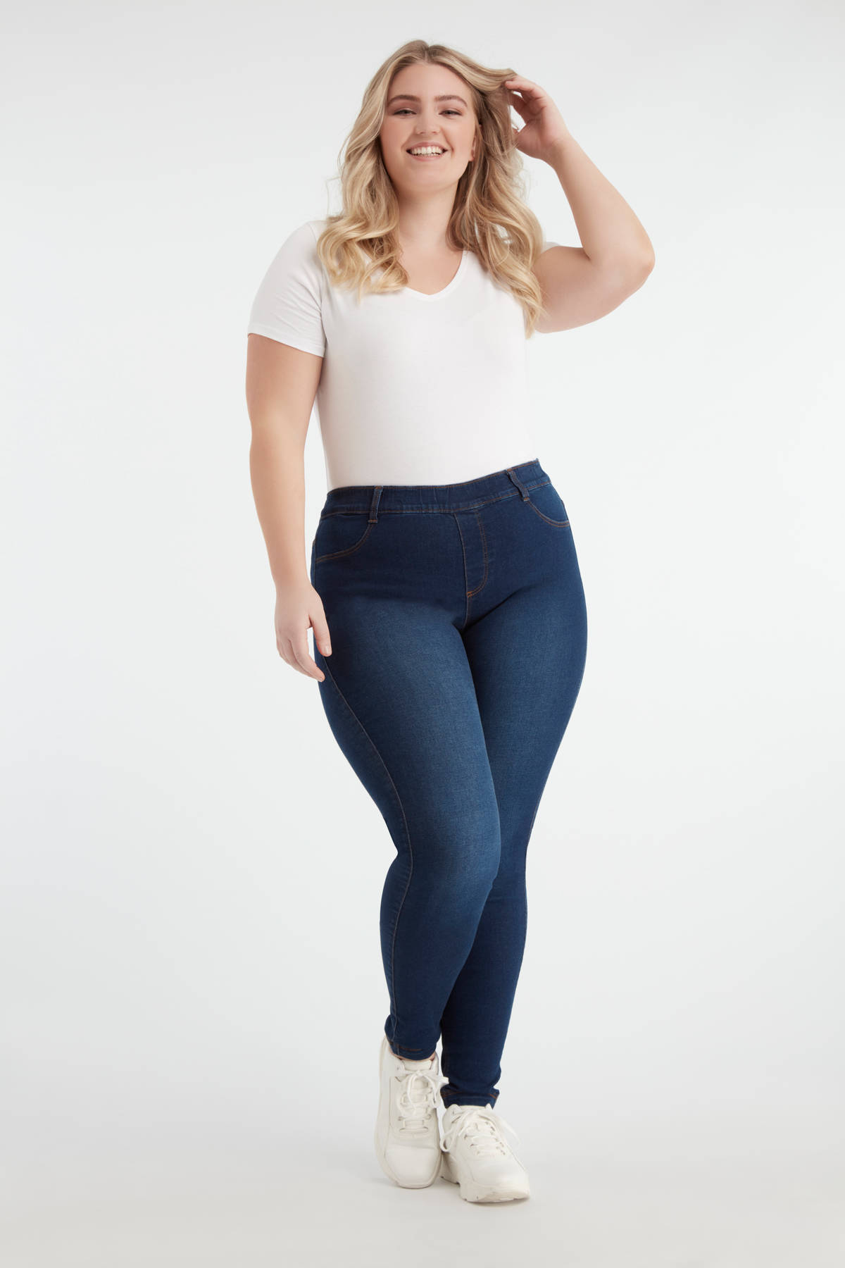 MS Mode high waist skinny tregging dark denim | wehkamp