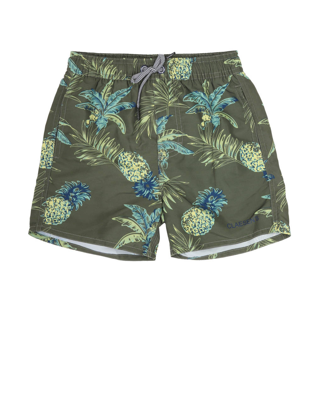 Claesen's zwemshort met all over print groen/geel, Groen/geel