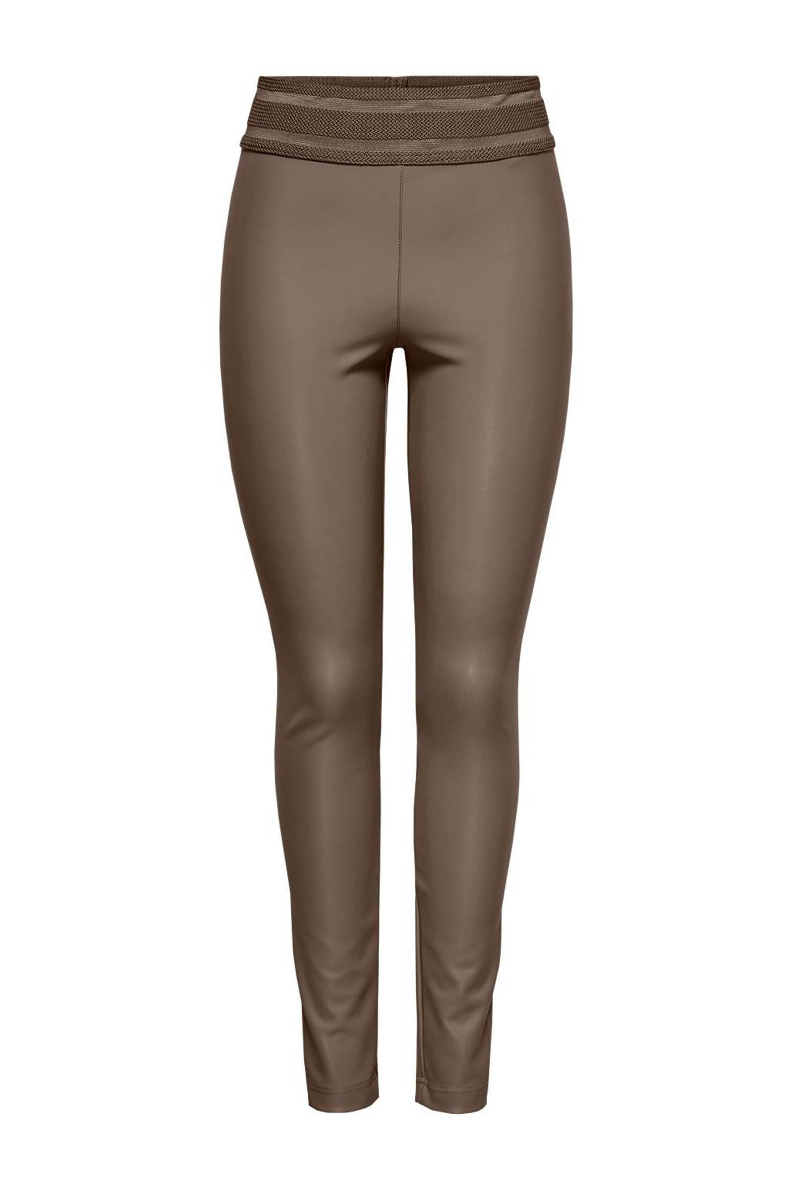 ONLY imitatieleren legging ONLSTAR bruin | wehkamp
