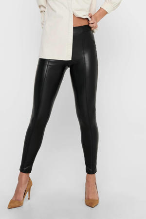 imitatieleren legging ONLJESSIE zwart