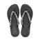 Ilse Jacobsen teenslippers met sierstenen zwart