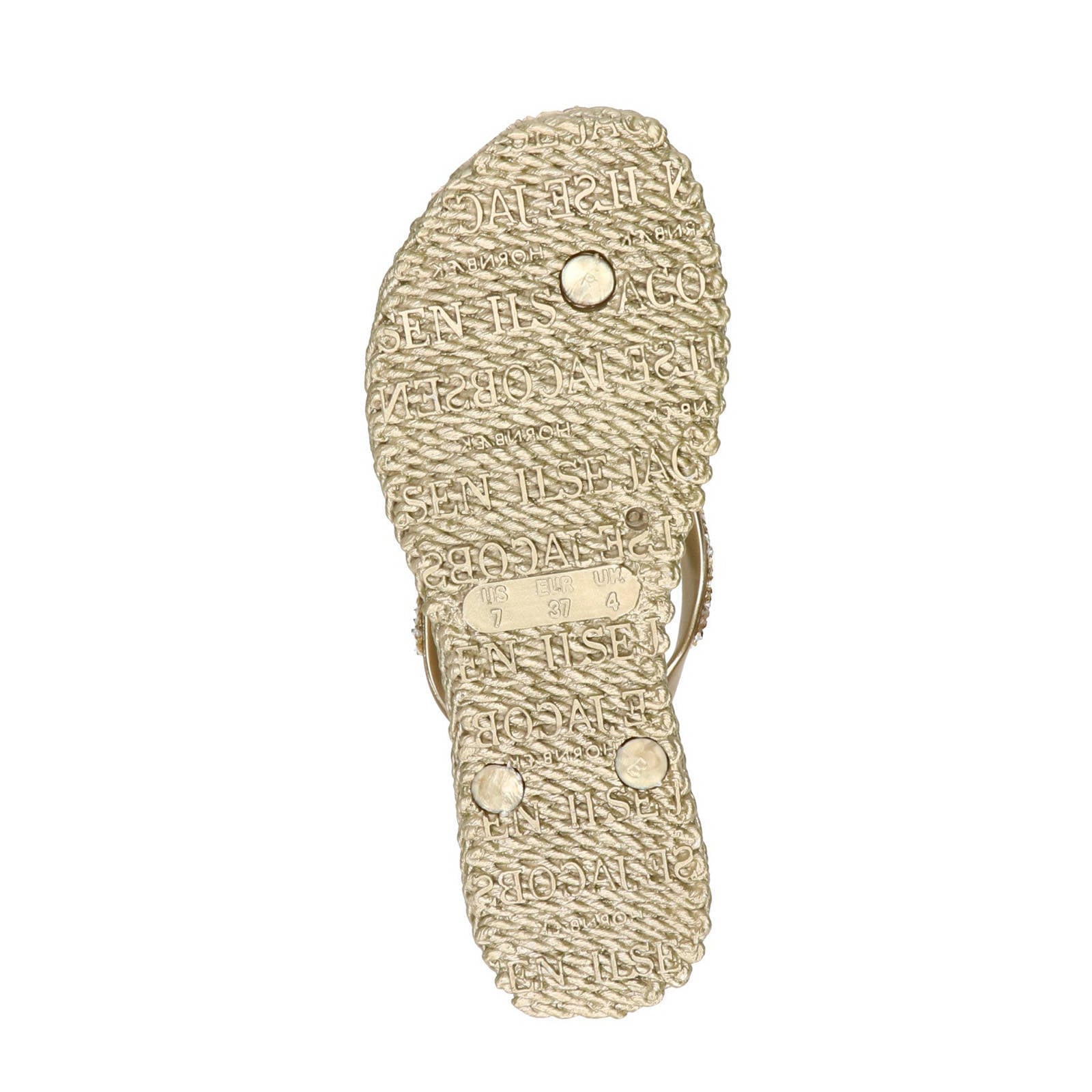 Ilse Jacobsen Cheerful teenslippers met sierstenen goud | wehkamp