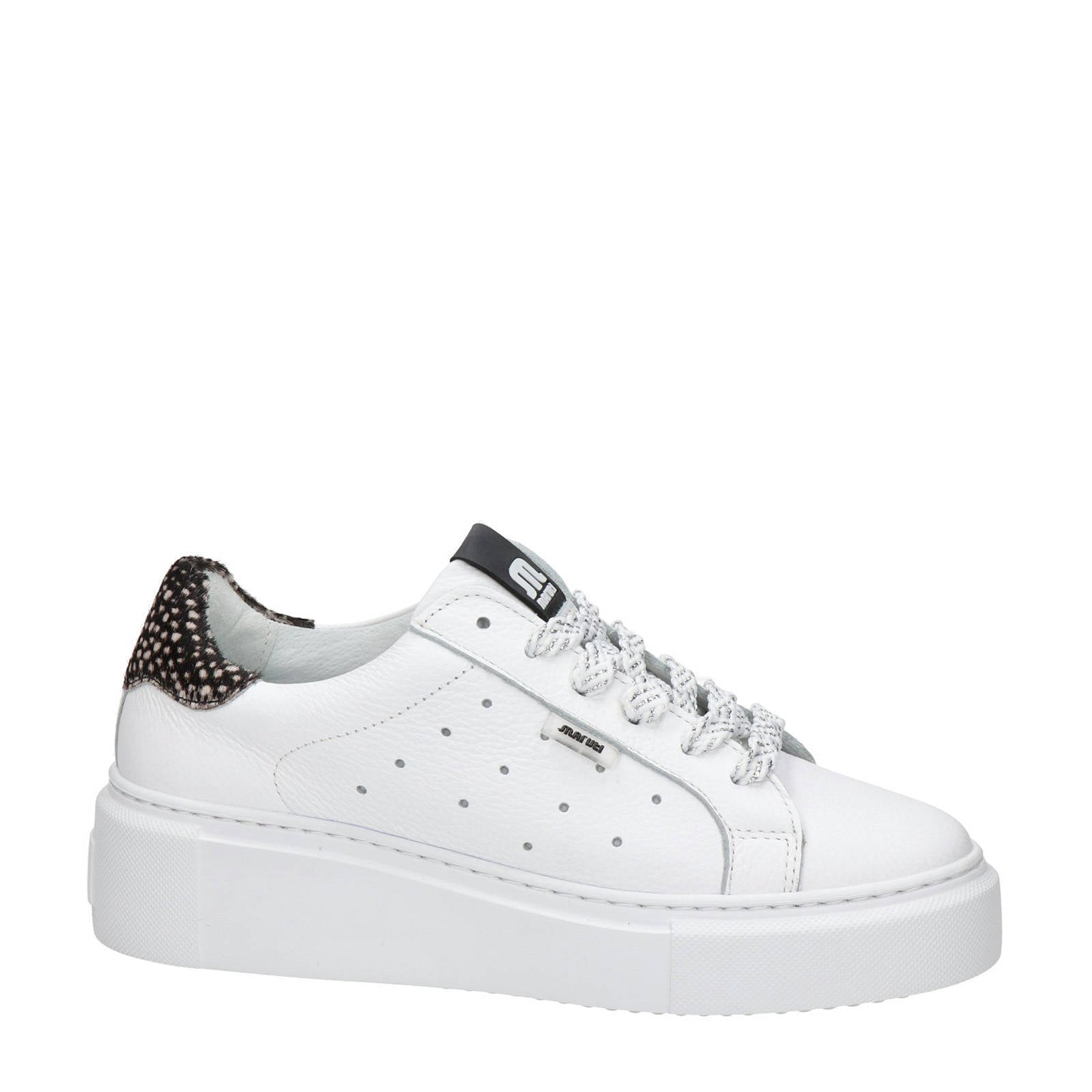 Maruti Bobbi leren plateau sneakers wit | wehkamp