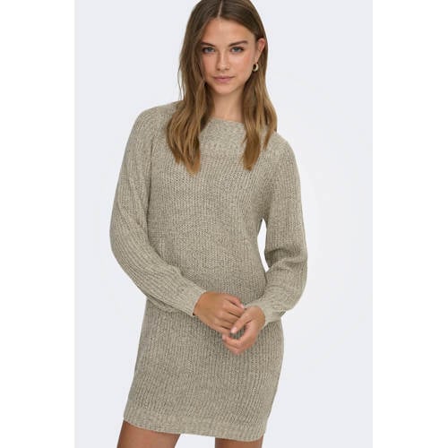 JDY gebreide jurk JDYWHITNEY beige afbeelding
