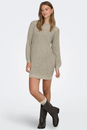 gebreide jurk JDYWHITNEY beige