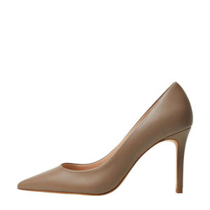 leren pumps taupe