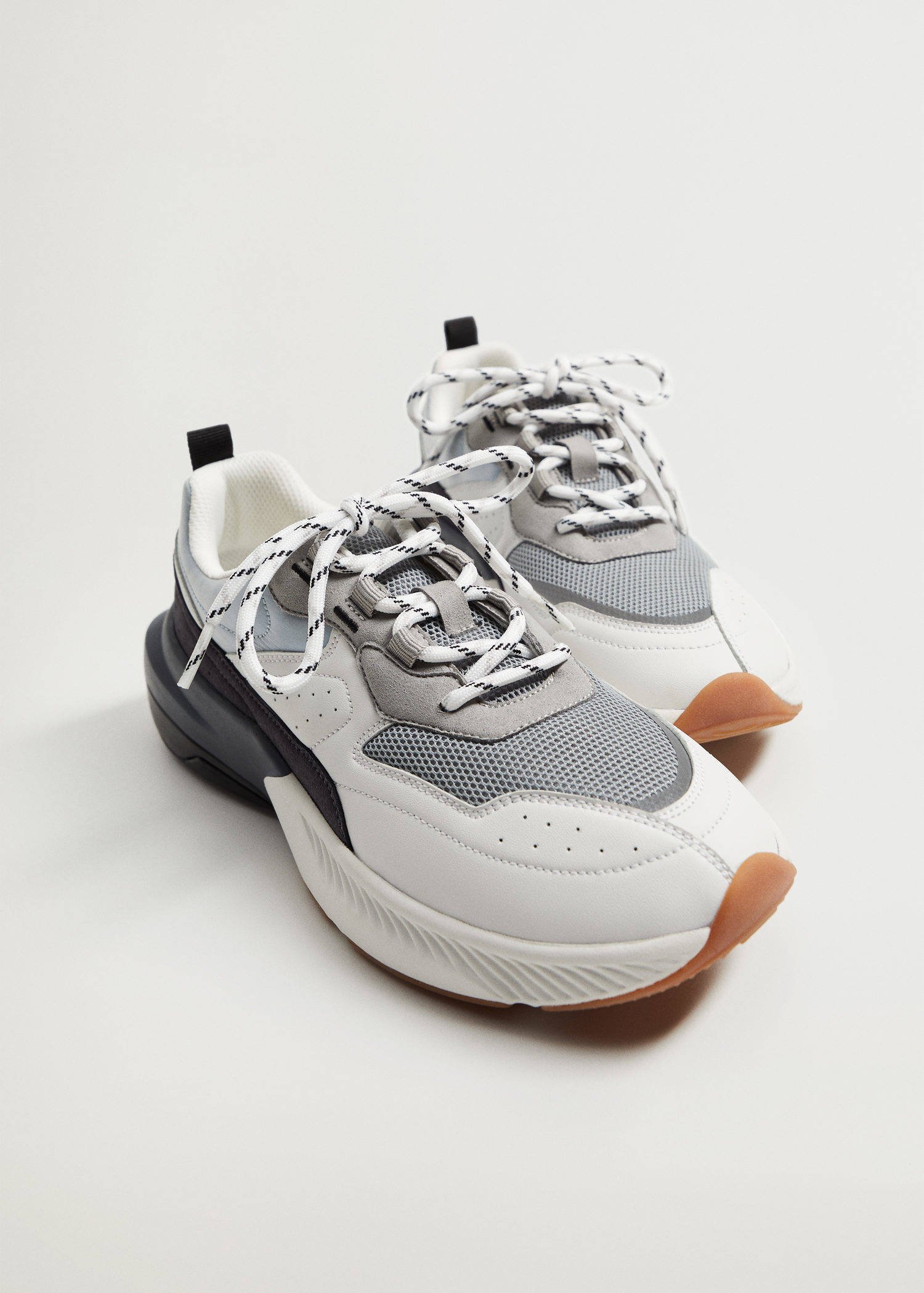 Mango chunky sneakers wit/zwart | wehkamp