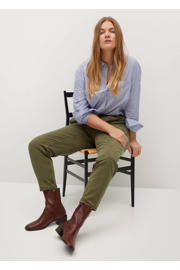 thumbnail: Mango Plus Size high waist mom broek kaki