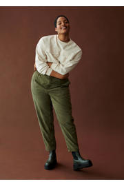 thumbnail: Mango Plus Size high waist mom broek kaki