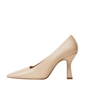 leren pumps beige
