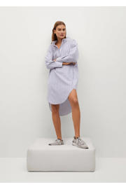 thumbnail: Mango gestreepte blousejurk wit/ blauw