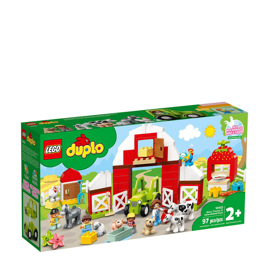 LEGO Duplo Schuur en Tractor Boederijdieren Verzorgen 10952, Multi kleuren