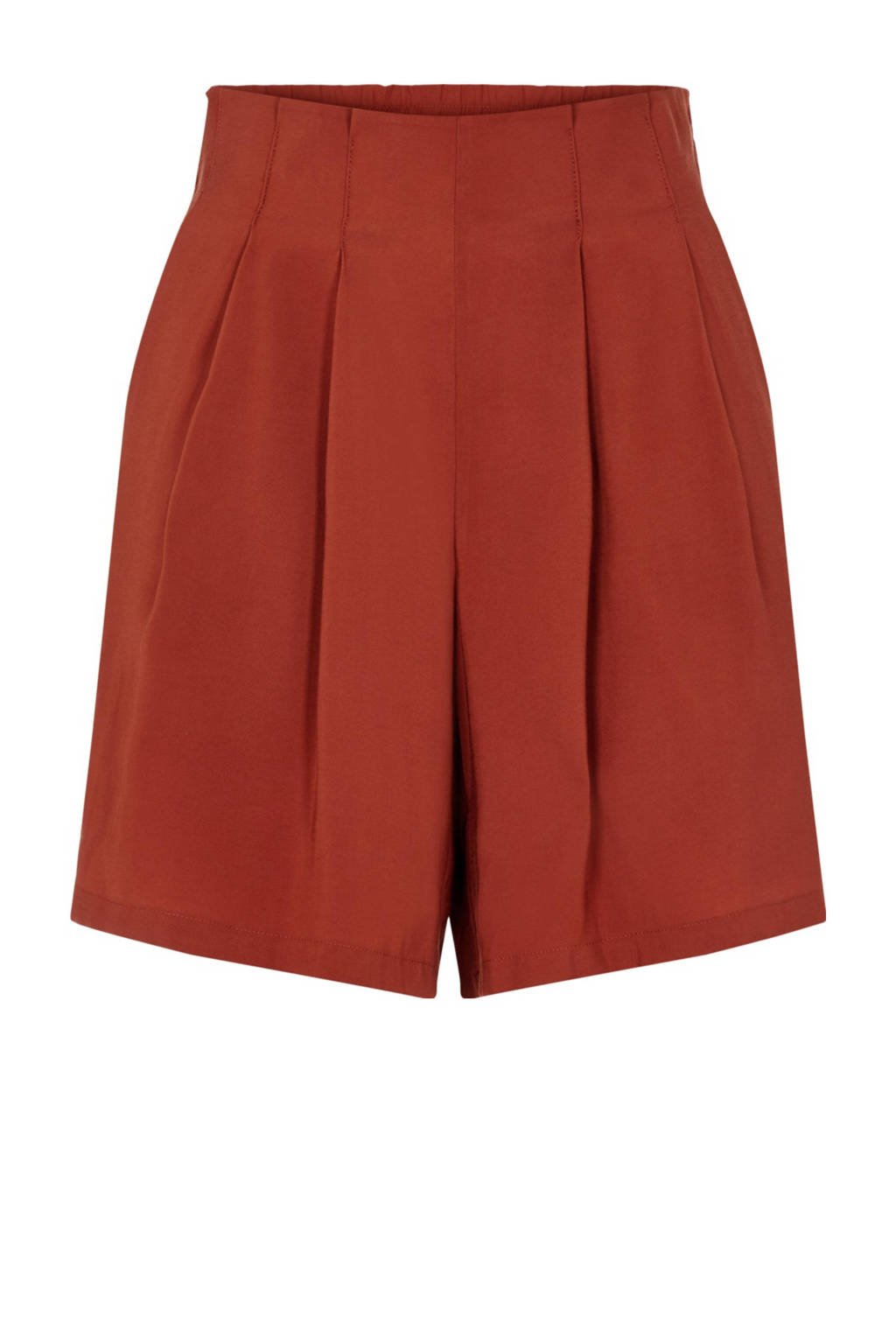 PIECES high waist loose fit short rood, Rood