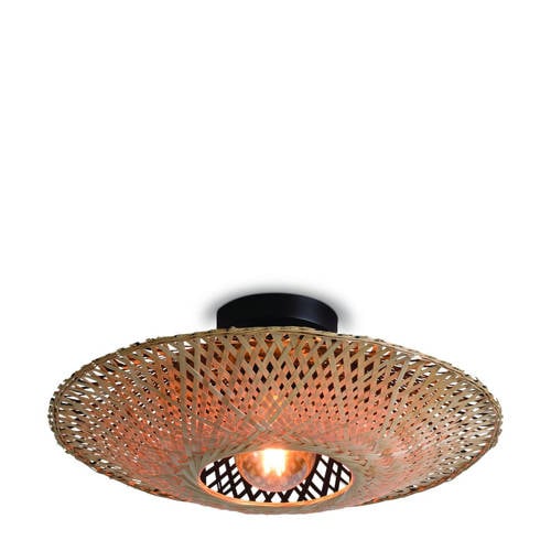 Good&Mojo plafondlamp Kalimantan (Ø60cm) - zwart, naturel