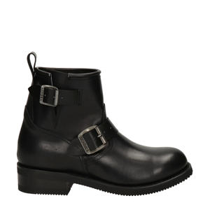 2976 Carol leren bikerboots zwart