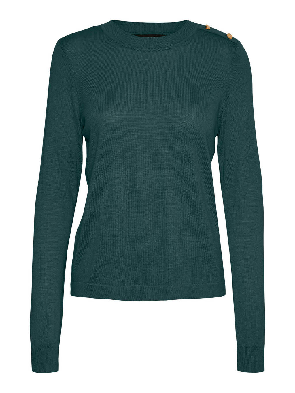 Groene dames VERO MODA trui met lange mouwen en ronde hals