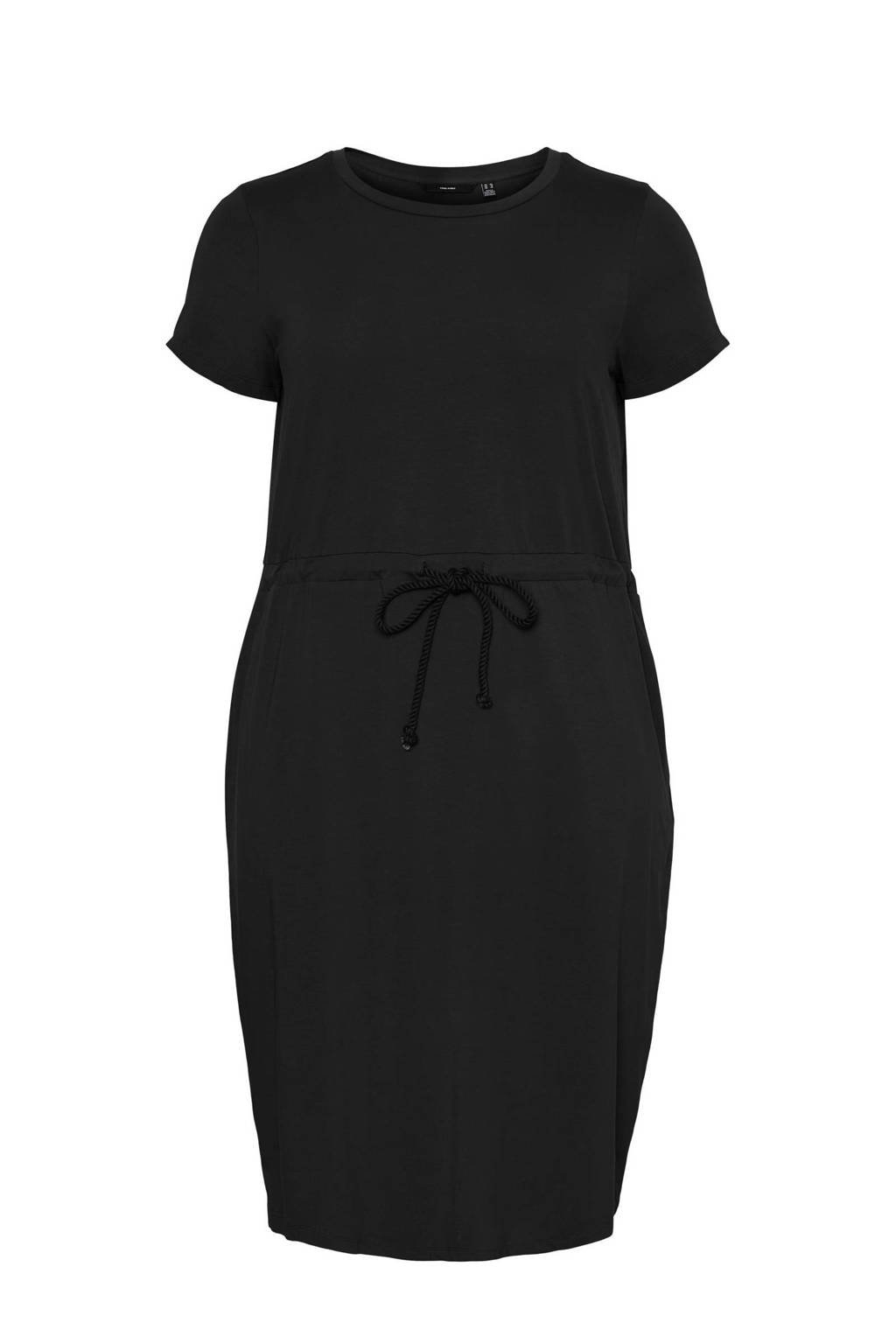 VERO MODA CURVE jurk VMCOT zwart, Zwart
