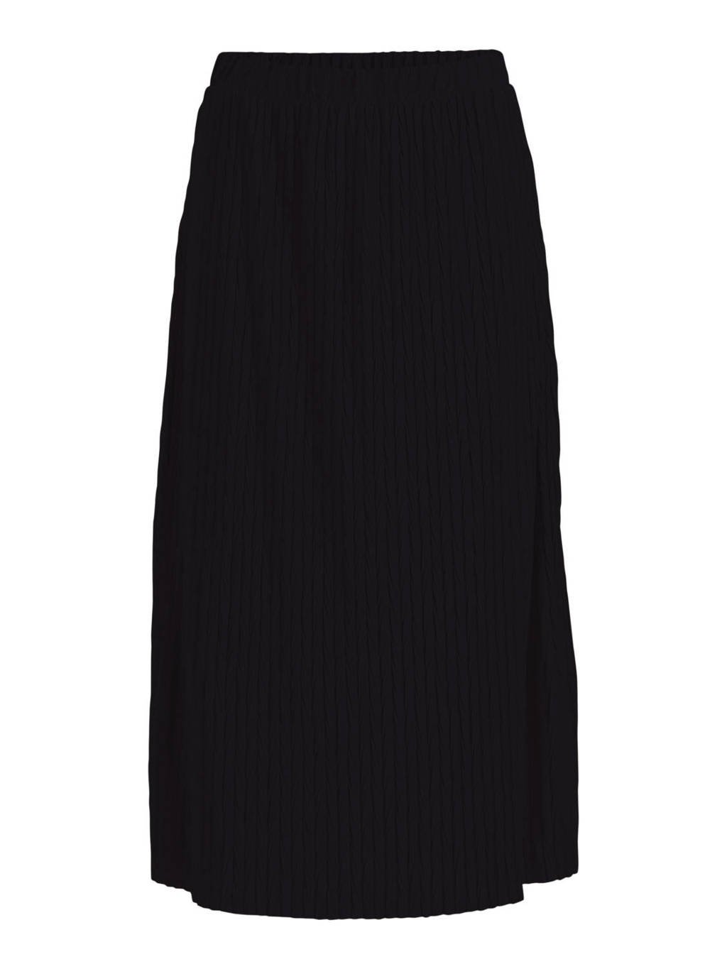 VILA midi rok VIPLEASA zwart, Zwart
