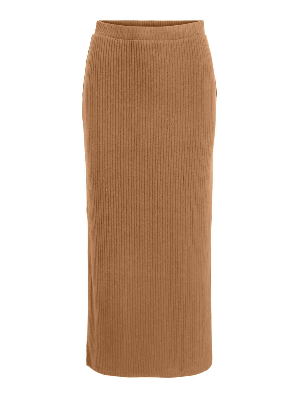 VILA ribgebreide midi rok VIRIBBI bruin, Bruin