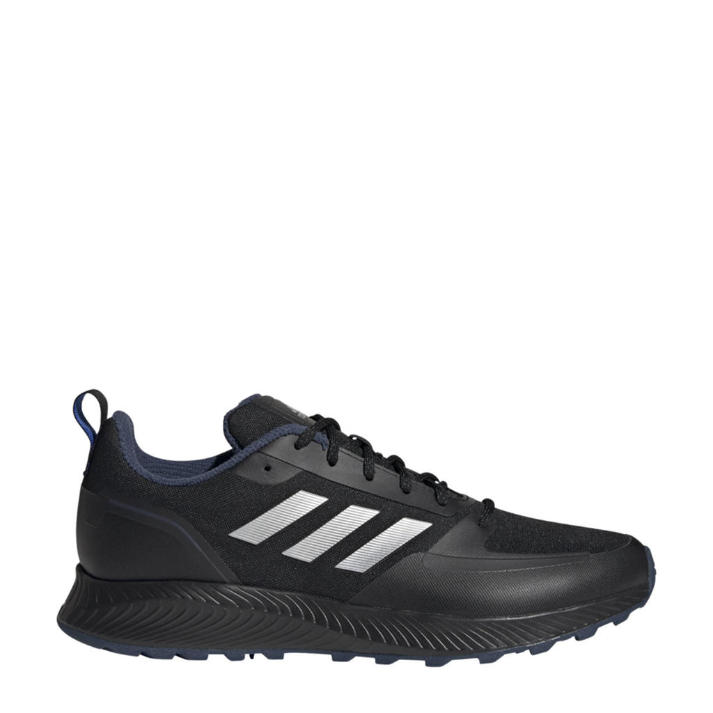 adidas Performance Runfalcon 2.0 hardloopschoenen zwart/zilver/donkerblauw