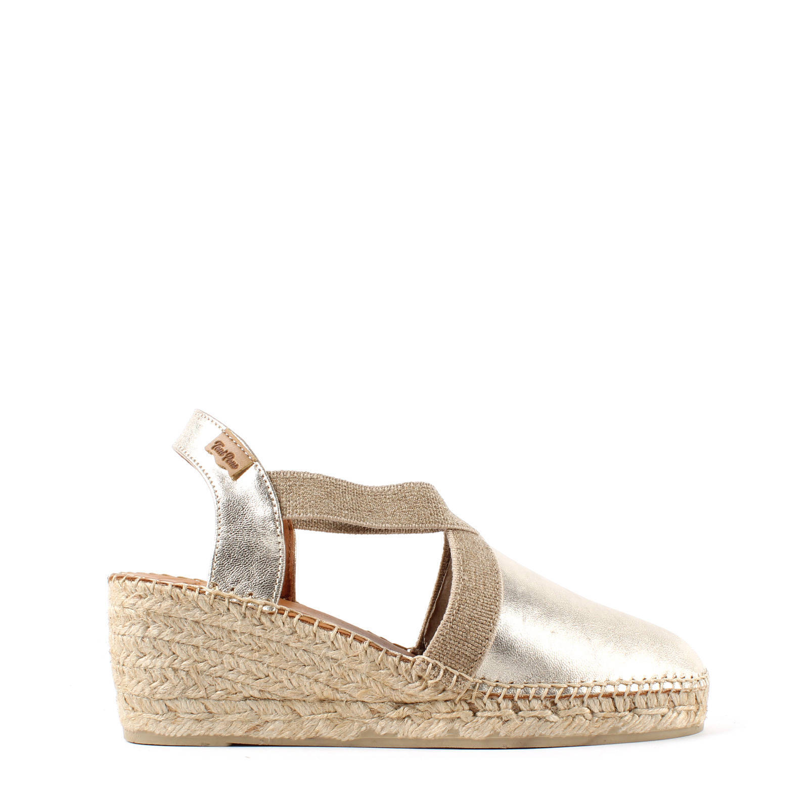 Toni Pons Tossa leren espadrilles goud | wehkamp