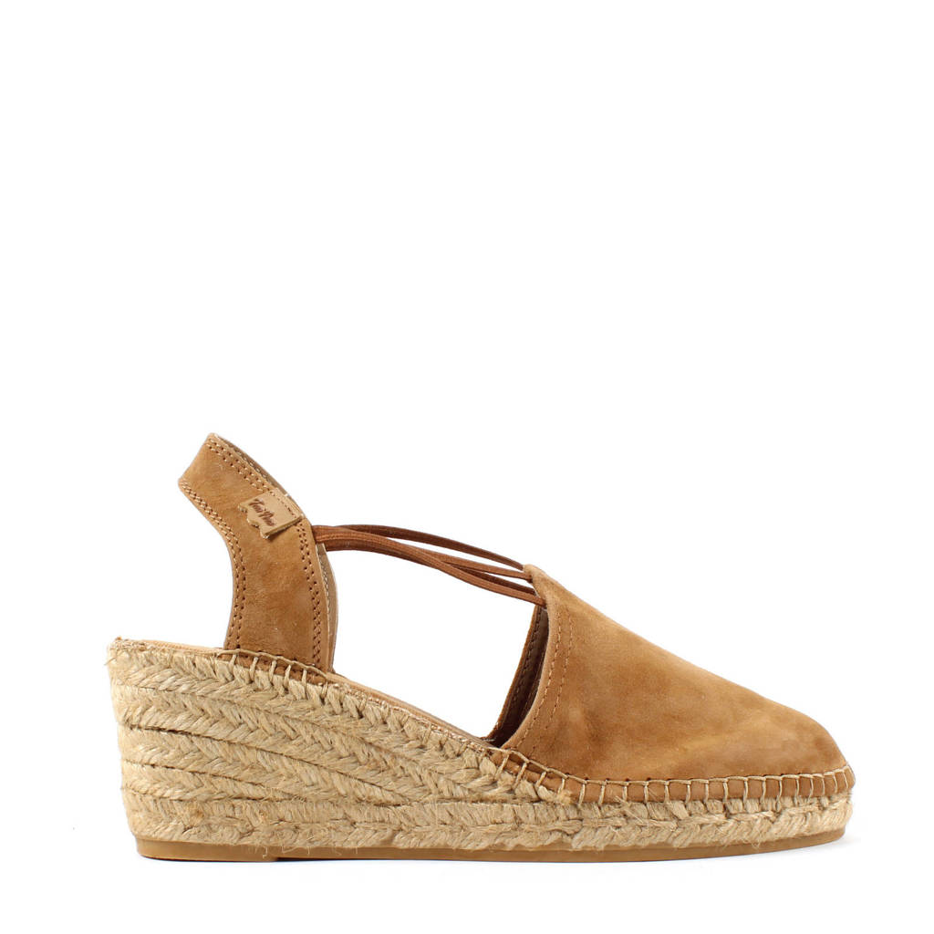 Toni Pons Tremp suède espadrilles cognac, Cognac