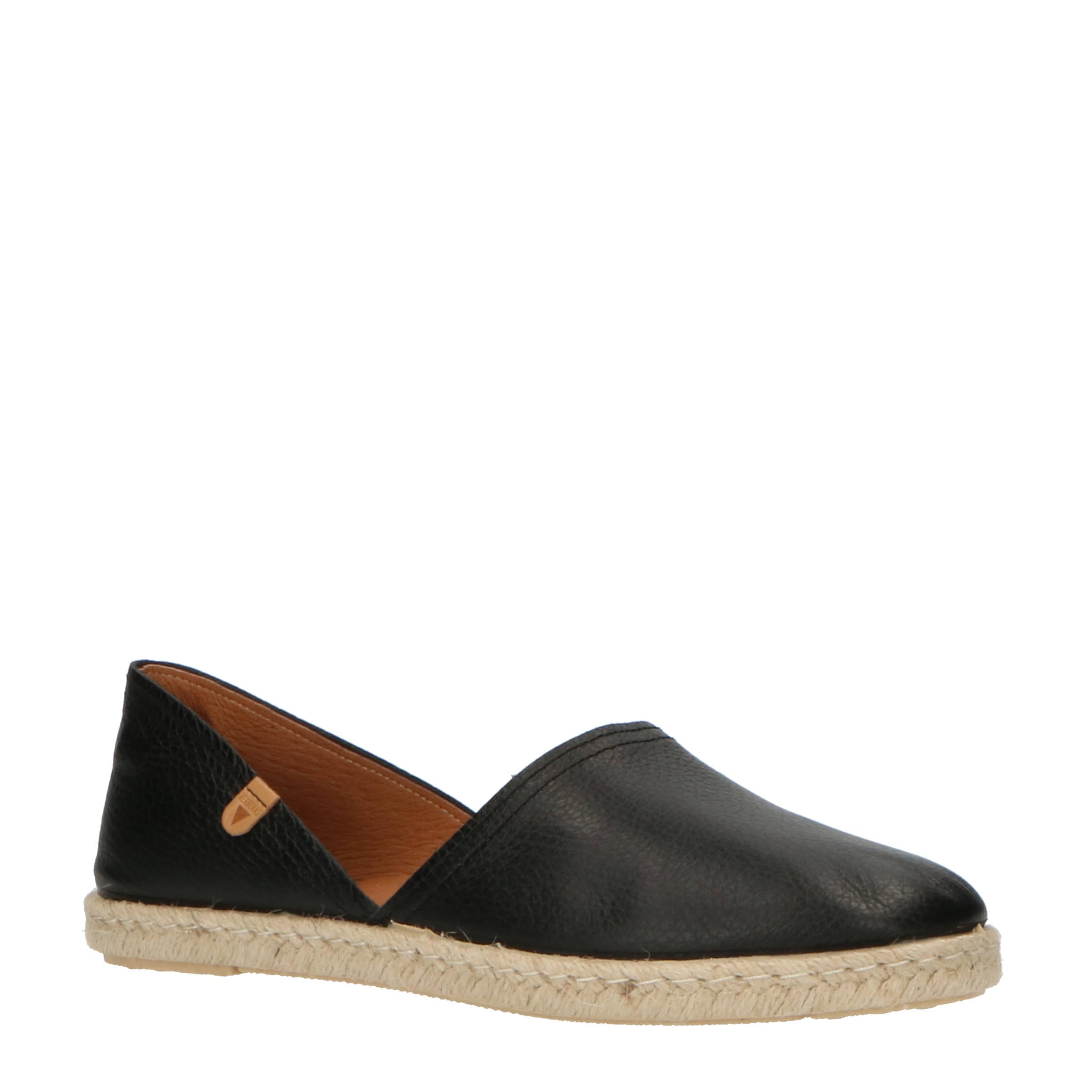 Verbenas Carmen leren espadrilles zwart | wehkamp