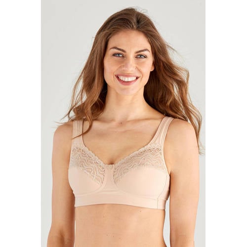 Swegmark niet-voorgevormde katoenen bh zonder beugel Thoughtful beige afbeelding