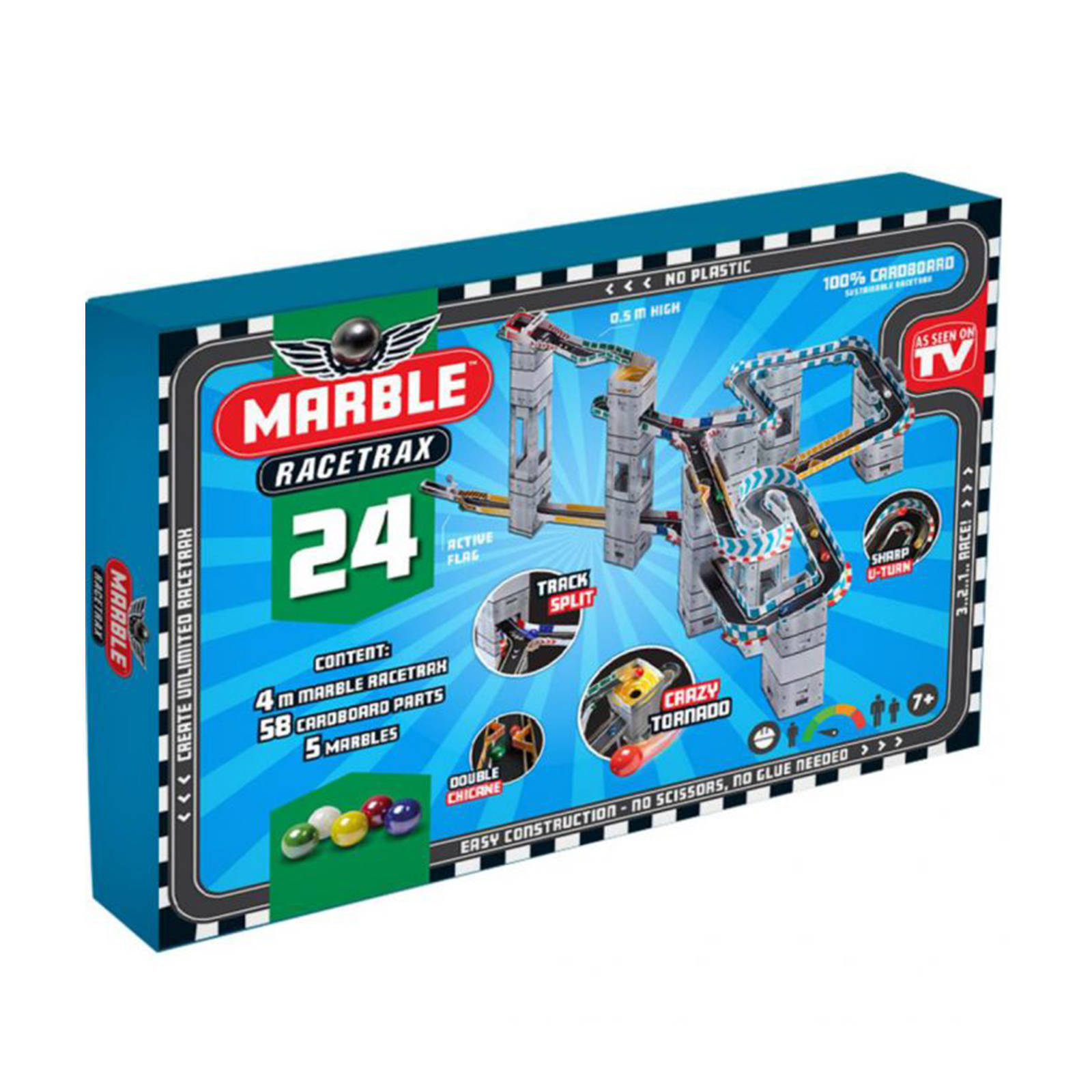Marble Racetrax knikkerbaan starter set 24 sheets 4 meter online kopen