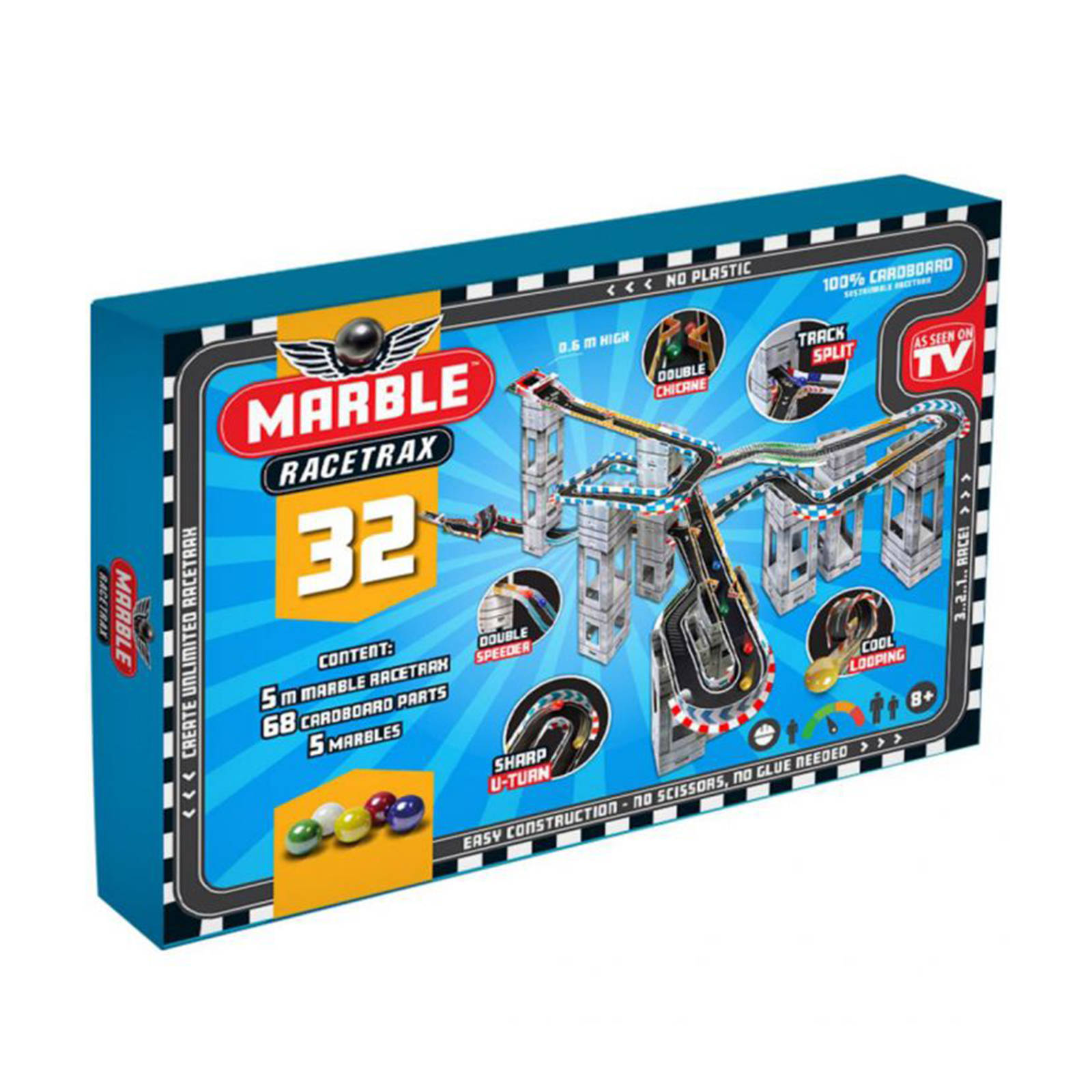Marble Racetrax knikkerbaan circuit set 32 sheets 5 meter online kopen