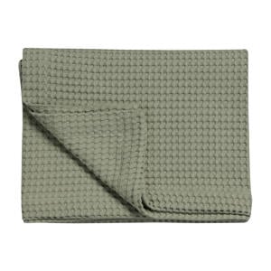 katoenen bedsprei pique waffle (groen) (270x250 cm)