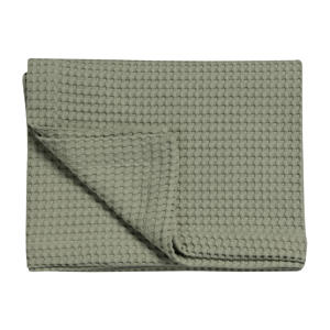 katoenen bedsprei pique waffle (groen) (270x250 cm)