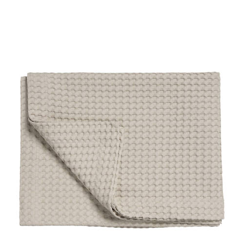 Vandyck katoenen bedsprei pique waffle (zandgrijs) (160x250 cm) afbeelding