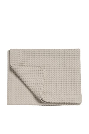 katoenen bedsprei pique waffle (zandgrijs) (270x250 cm)