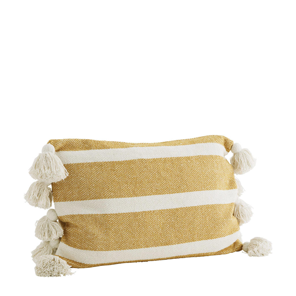 Madam Stoltz sierkussenhoes met kwastjes (40x60 cm)