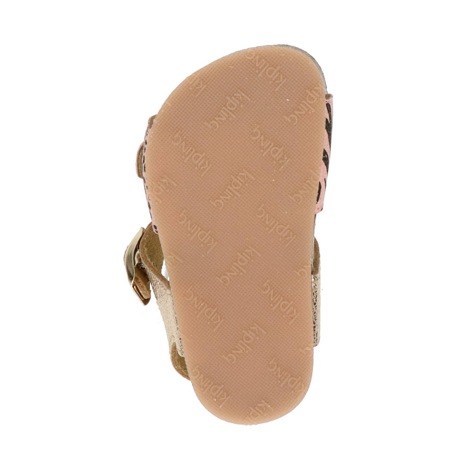 Kipling Rikulu 1 leren sandalen met zebraprint roze/goud | wehkamp