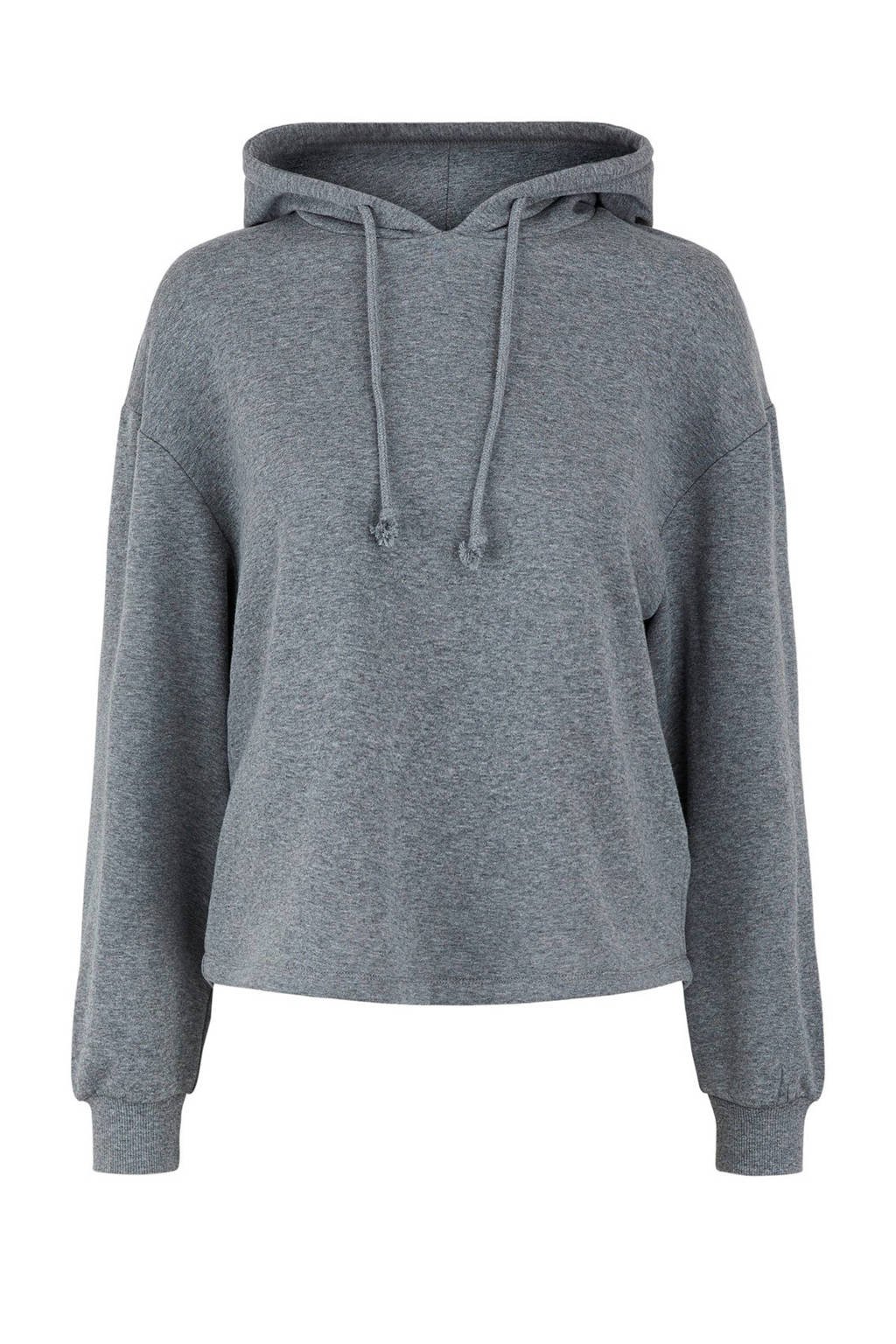 PIECES hoodie PCCHILLI met capuchon grijs